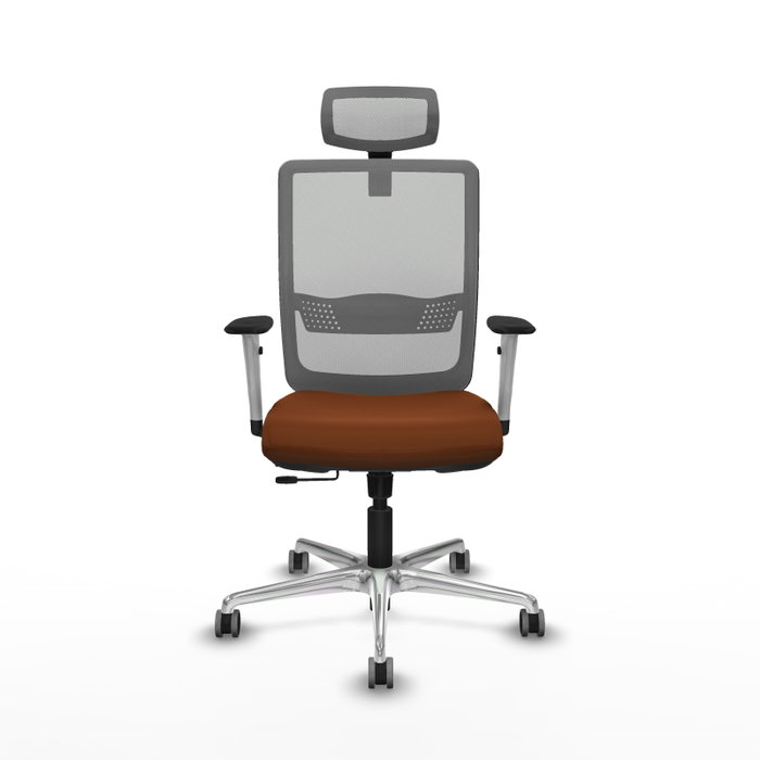 PIQUERAS Y CRESPO Silla de oficina Haches con mecanismo Sincro/Traslack Marrón y Gris PIQUERAS Y CRESPO Silla de oficina Haches con mecanismo Sincro/Traslack Marrón y Gris