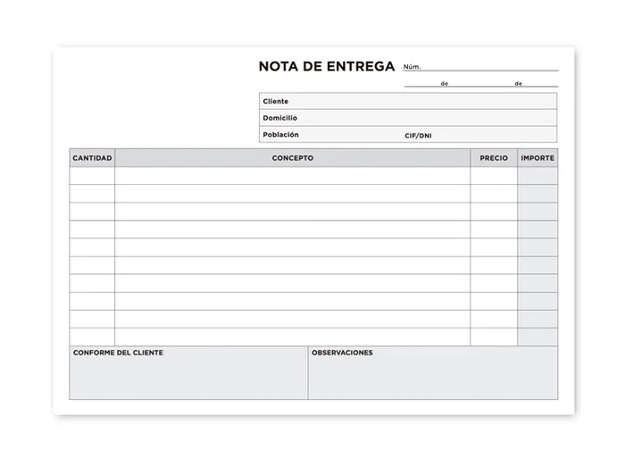 Liderpapel T129 Talonario Entregas Cuarto Apaisado Original 210 x 144 mm