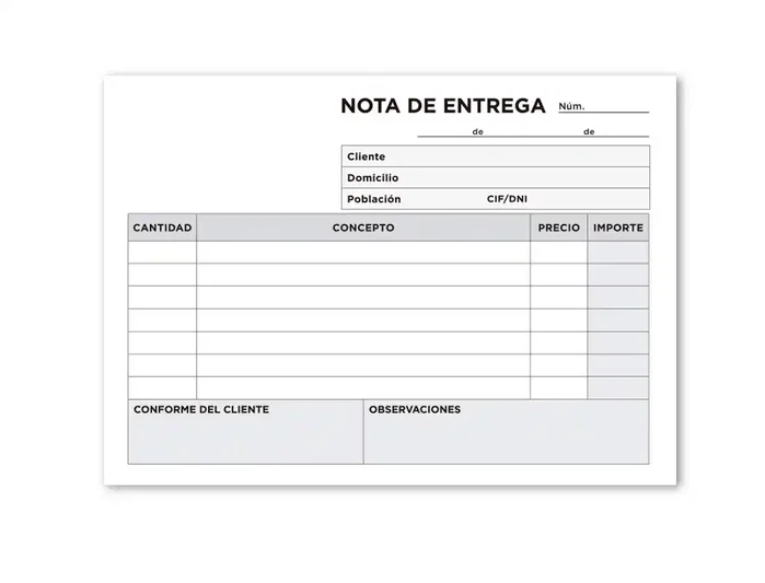 Liderpapel Talonario de entregas cuarto original T129 apaisado