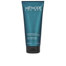 Méthode Jeanne Piaubert Gel de Ducha 3 en 1 para Hombres, Limpieza de Rostro, Cuerpo y Cabello, 200 ml