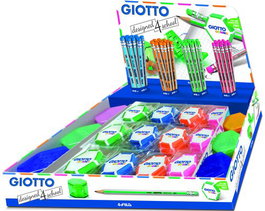 Expositor Giotto Matita/Gomma 102 Unidades 48X 233200 Lap.Grafito Matita Hb C/Goma 48X 233300 Goma De Borrar Gomma 6X 023000 Afila Universal 3 Agujeros