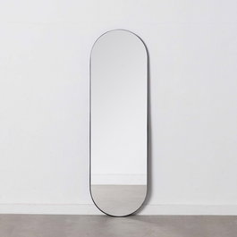 Espejo Vestidor Negro Metal Decoración 40 X 2 X 130 cm