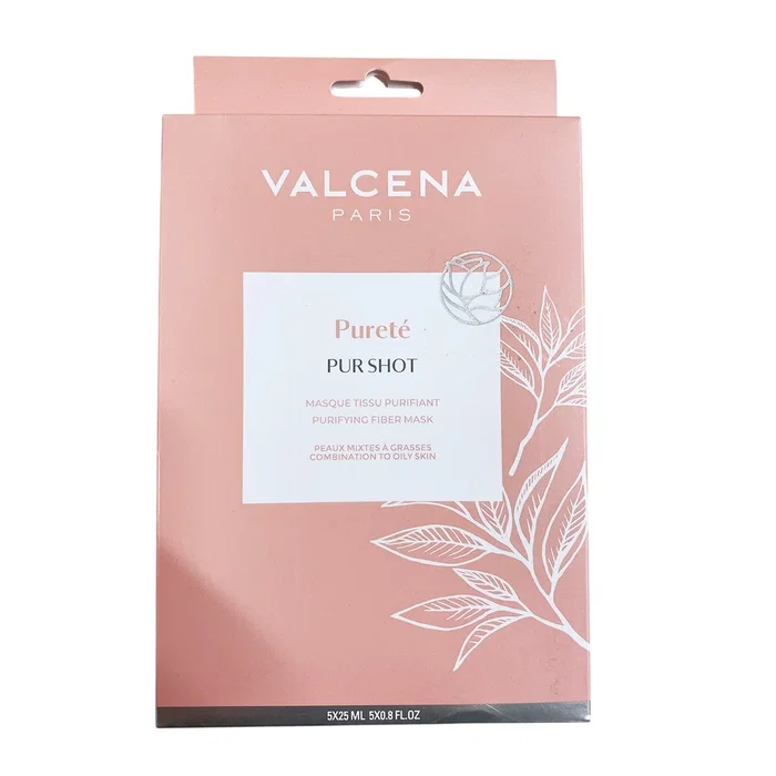 Valcena Pur Shot Mascarilla facial de purificación, 5 pzs Valcena Pur Shot Mascarilla facial de purificación, 5 pzs