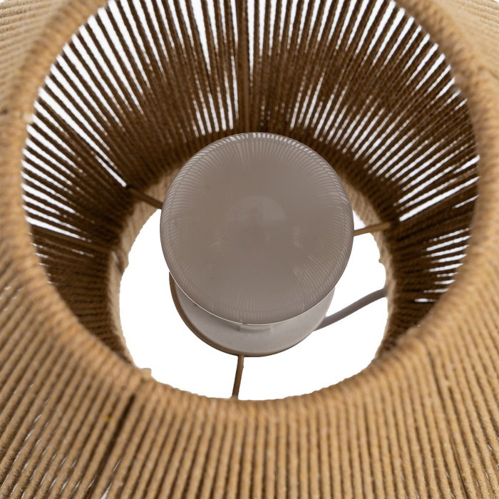 Lámpara Mesa Natural Cuerda de Papel 25,50 X 25,50 X 26 cm Lámpara Mesa Natural Cuerda de Papel 25,50 X 25,50 X 26 cm