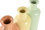 DKD Home Decor Jarrón Básico Beige Verde Terracota Dolomita 13 x 41 x 13 cm (3 Unidades)