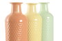 DKD Home Decor Jarrón Básico Beige Verde Terracota Dolomita 13 x 41 x 13 cm (3 Unidades)