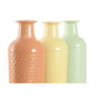 DKD Home Decor Set de 3 Jarrones de Dolomita Surtidos (13x13x41 cm) en Beige, Verde y Terracota