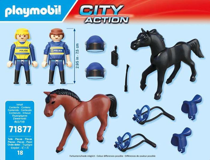 PLAYMOBIL Escuadrón policial a caballo 71877 City Action