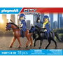 Playmobil Escuadrón Policial A Caballo 71877, Set de Policía Montada con 2 Agentes, Caballo Castaño y Negro, +4 años, Multilingüe
