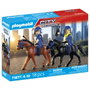 Playmobil Escuadrón Policial A Caballo 71877, Set de Policía Montada con 2 Agentes, Caballo Castaño y Negro, +4 años, Multilingüe