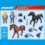 Playmobil Escuadrón Policial A Caballo 71877, Set de Policía Montada con 2 Agentes, Caballo Castaño y Negro, +4 años, Multilingüe