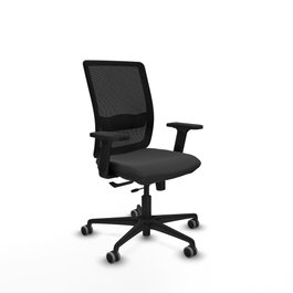 PIQUERAS Y CRESPO Silla de oficina Haches Gris oscuro y Negro