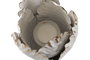 DKD Home Decor Portavelas Metal Flor Envejecido Blanco y Dorado