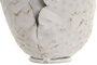 DKD Home Decor Portavelas Metal Flor Envejecido Blanco y Dorado