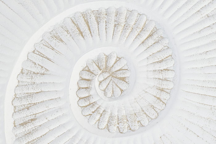 DKD Home Decor Cabecero de Cama MDF Espiral Dorado y Blanco