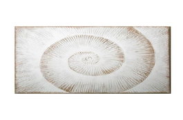 DKD Home Decor Cabecero de Cama MDF Espiral Dorado y Blanco