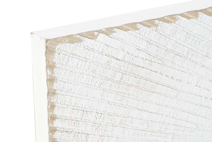 DKD Home Decor Cabecero de Cama MDF Espiral Dorado y Blanco