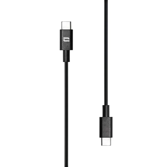 Crosscall 1301239999222 Cable USB-C a USB-C 1.2m, Blindado, Carga Rápida 20W, USB 2.0, Transferencia de Datos y Carga, Negro