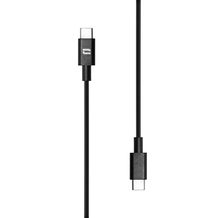 Crosscall 1301239999222 Cable USB-C a USB-C 1.2m, Blindado, Carga Rápida 20W, USB 2.0, Transferencia de Datos y Carga, Negro
