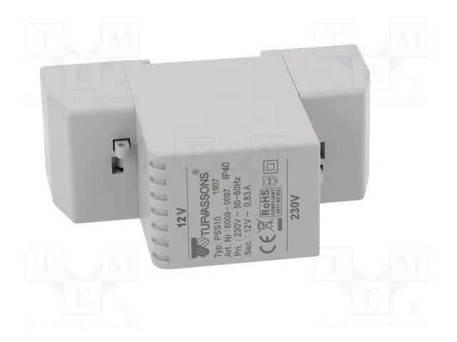 BREVE TUFVASSONS Transformador de red 10VA 230VAC/12V