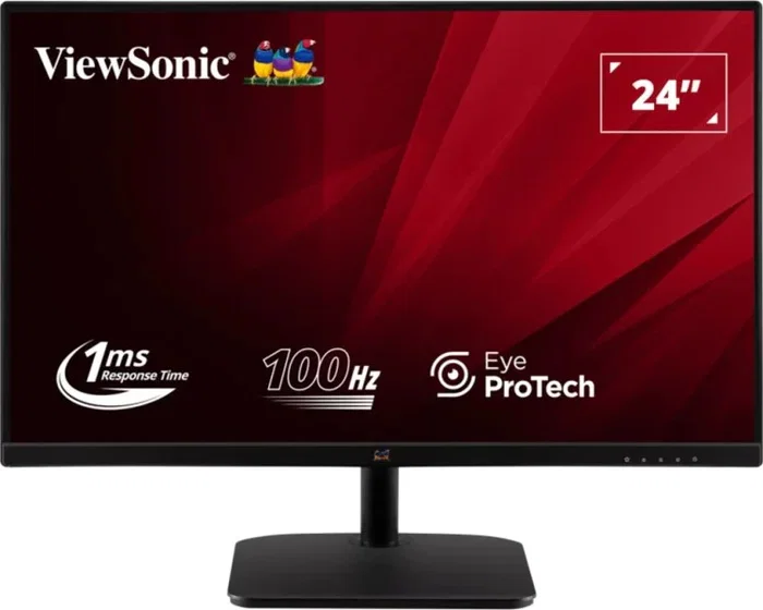 ViewSonic VA2432-MHD-3 - Monitor 23.8" (61 cm) IPS FHD 1920x1080 100Hz 1ms, Flicker Free, Low Blue Light, Altavoces, VGA/HDMI/DisplayPort, Negro