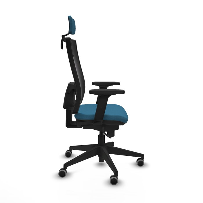 PIQUERAS Y CRESPO Silla de oficina Horna con mecanismo Sincro, Verde petróleo y Negro PIQUERAS Y CRESPO Silla de oficina Horna con mecanismo Sincro, Verde petróleo y Negro