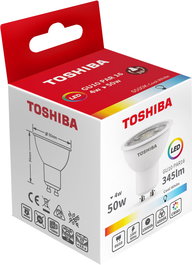 TOSHIBA Bombilla LED GU10 4W 6500K Luz Día Blanco Frío - ULT.UDS