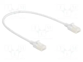 DeLOCK Cable de red Cat.6A Slim RJ45 de 0,3 m Blanco