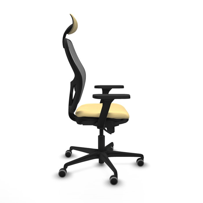 PIQUERAS Y CRESPO Silla de oficina Jorquera con Mecanismo Sincro, Crema y Gris PIQUERAS Y CRESPO Silla de oficina Jorquera con Mecanismo Sincro, Crema y Gris