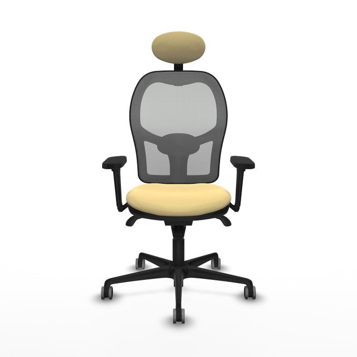 PIQUERAS Y CRESPO Silla de oficina Jorquera con Mecanismo Sincro, Crema y Gris PIQUERAS Y CRESPO Silla de oficina Jorquera con Mecanismo Sincro, Crema y Gris