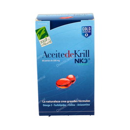 NKO Aceite de Krill Antártico - 80 Perlas (Cápsulas) con Omega-3, Fosfolípidos, Colina y Astaxantina - Suplemento Natural