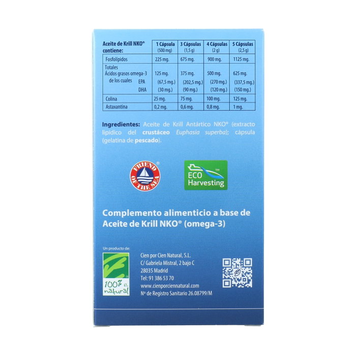 100% Natural Aceite de Krill NKO 80 perlas 500mg 100% Natural Aceite de Krill NKO 80 perlas 500mg