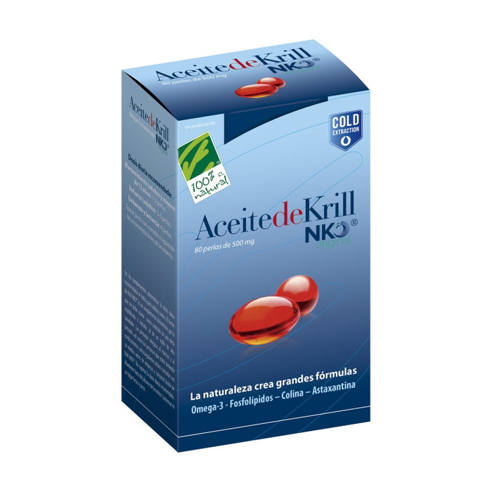 NKO Aceite de Krill 80 Cápsulas 500 mg | Omega-3 EPA DHA | Complemento Alimenticio | 100% Natural NKO Aceite de Krill 80 Cápsulas 500 mg | Omega-3 EPA DHA | Complemento Alimenticio | 100% Natural
