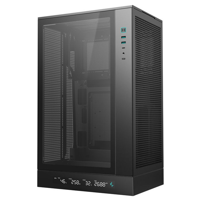 DeepCool CH270 DIGITAL Midi Torre PC Negro Micro ATX Mini-ITX ABS SPCC Vidrio Templado 41.3cm Tarjeta Gráficos 17.4cm CPU
