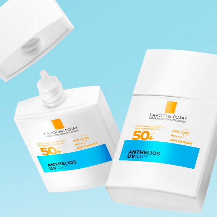La Roche Posay ANTHELIOS UVAIR Fluido SPF50+ 40 ml - Protector Solar UVA/UVB PA++++, Libre de Aceites, Matificante 12h, Hidratación 24h