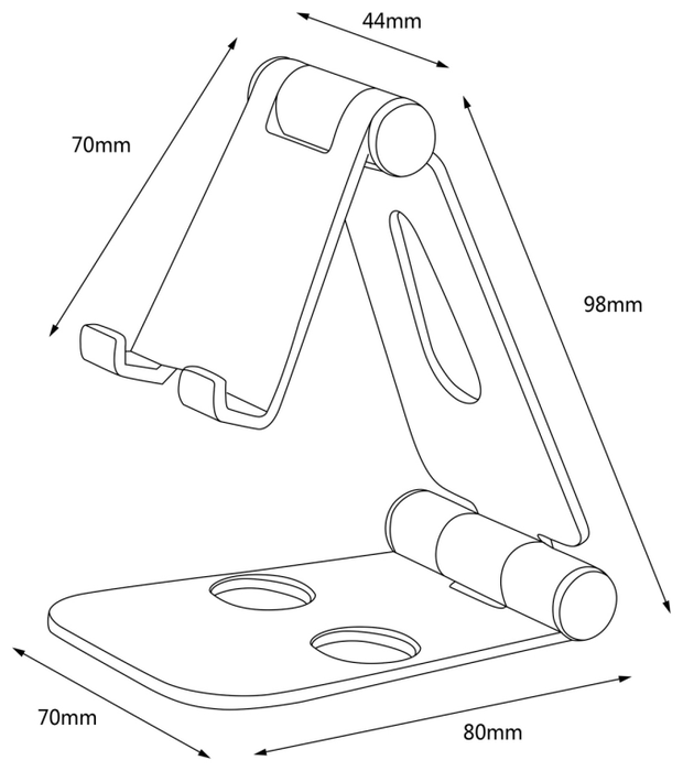 Aisens Soporte de Sobremesa Tamaño M Ajustable Plata