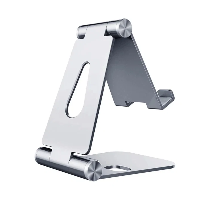 AISENS Soporte de Sobremesa Tamaño M Ajustable con 2 Pivotes para Móvil y Tablet, Plata AISENS Soporte de Sobremesa Tamaño M Ajustable con 2 Pivotes para Móvil y Tablet, Plata