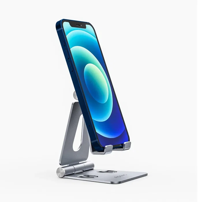 Aisens Soporte de Sobremesa Ajustable Tamaño M Plata con 2 Pivotes