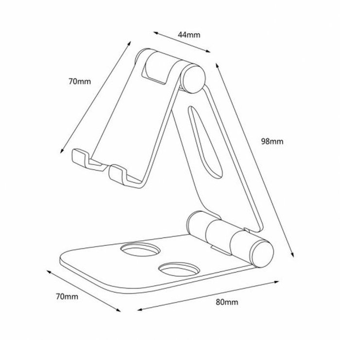 Aisens Soporte de Sobremesa Tamaño M Ajustable Plata