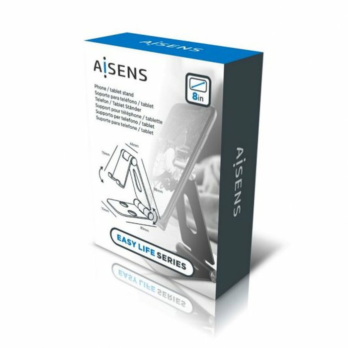 Aisens Soporte de Sobremesa Tamaño M Ajustable Plata
