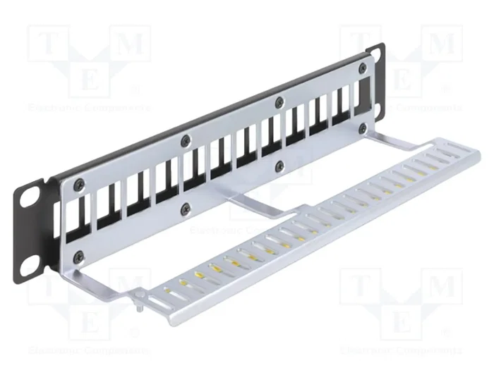 DeLOCK Panel de Conexión Keystone de 12 Puertos 10″ 1U Negro