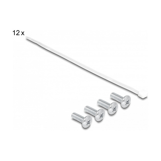 DeLOCK Patch Panel Keystone 1U Negro 12 Puertos con Entlastungsschiene para Rack, Modelo 10? - 254 x 72 x 44 mm, Metal