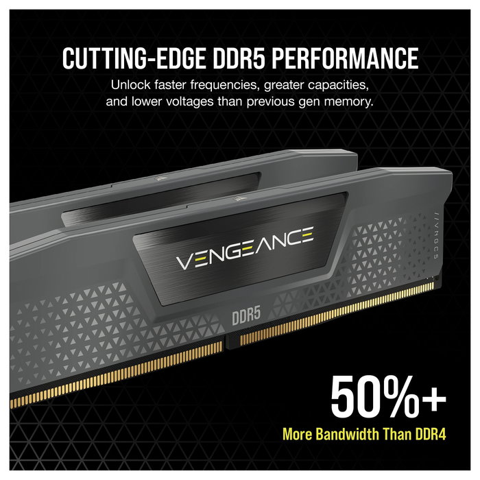 Corsair Vengeance DDR5 RAM 32GB (2x16GB) 6000MHz CL30 EXPO - Kit 288-pin DIMM Negro Corsair Vengeance DDR5 RAM 32GB (2x16GB) 6000MHz CL30 EXPO - Kit 288-pin DIMM Negro