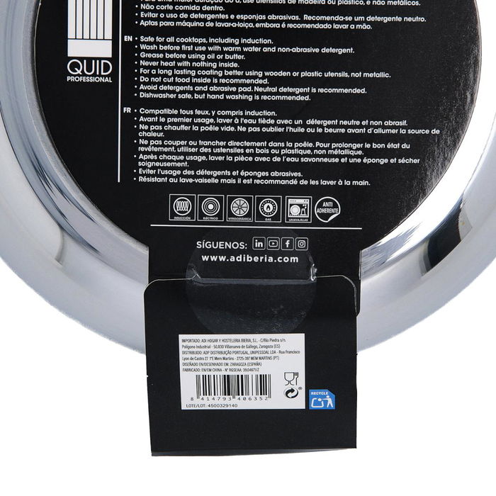 Sartén Aluminio Estampado Pro-Induction Quid Professional 20 cm (6 Unidades)
