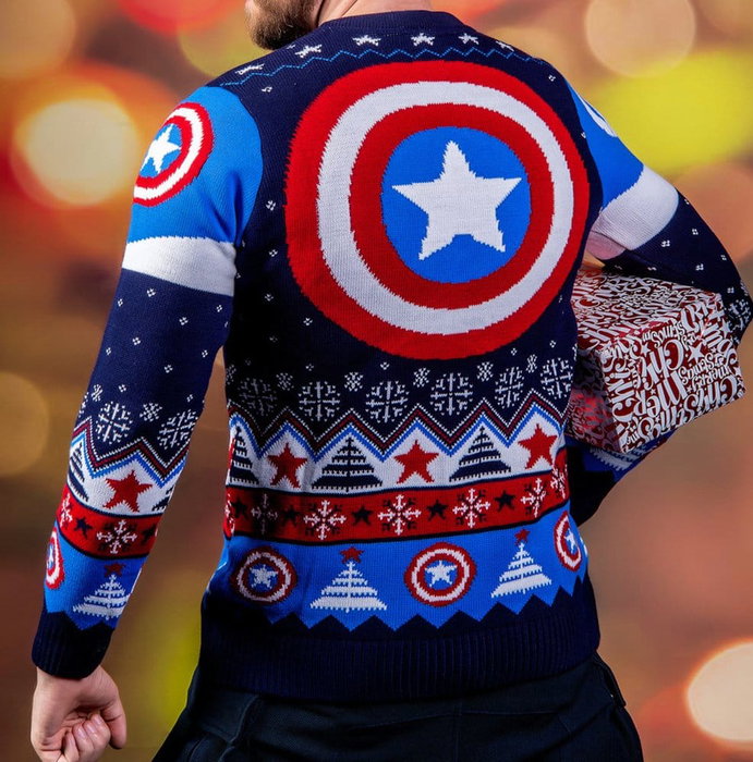 AAA Merchandise Sudadera navideña de Captain America Talla XS AAA Merchandise Sudadera navideña de Captain America Talla XS
