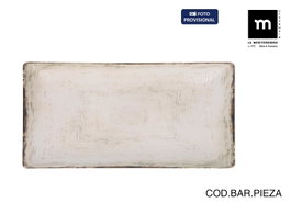 La Mediterranea Fuente Rectangular Menulis Mate 30x15 cm