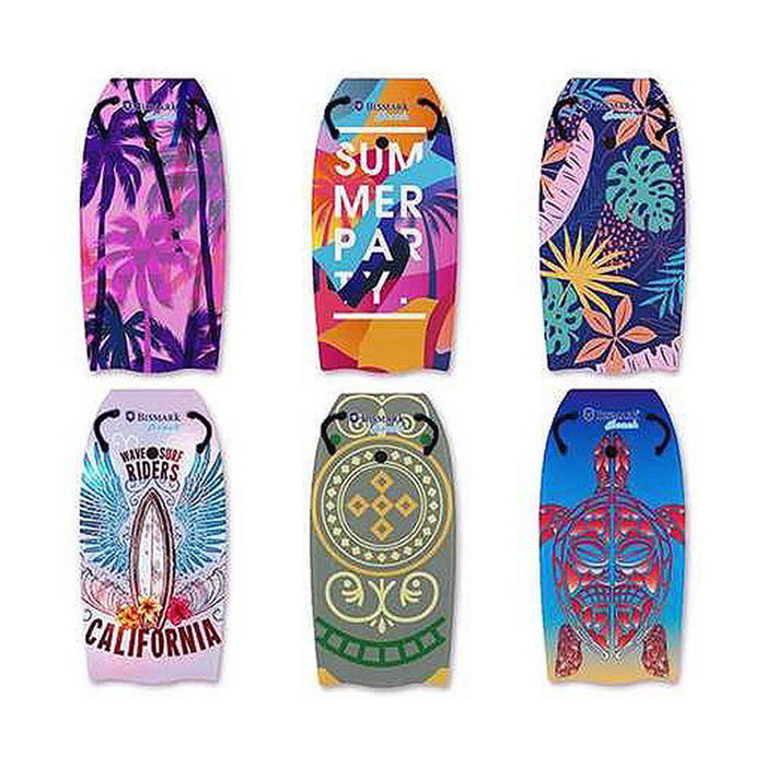 Poessa Tabla Surf de Poliestireno con Asas y Diseños Surtidos
