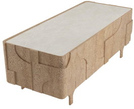 DKD Home Decor Mesa Centro Moderno 60 x 43 x 120 cm Mango Marmol