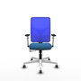 PIQUERAS Y CRESPO Silla de oficina Motilla Azul con mecanismo Sincro/Traslack
