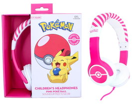 OTL Auriculares con cable Pokémon Pokéball Rosa